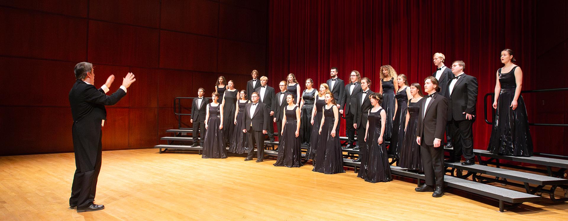 Chamber choir singing